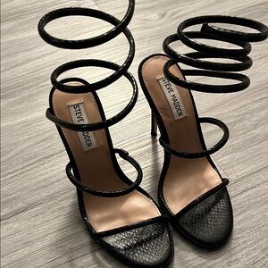 Steve Madden Black Strappy Heels